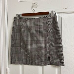 Windsor Black and White Plaid Mini Skirt
